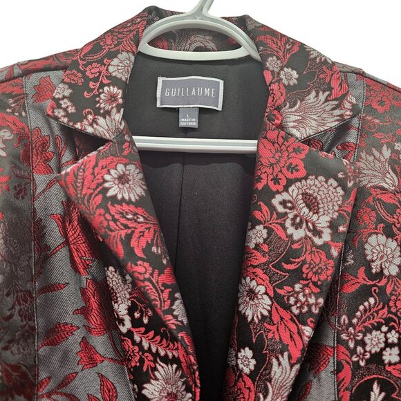 Guillaume Womens Floral Blazer Jacket Size L - Picture 4 of 10